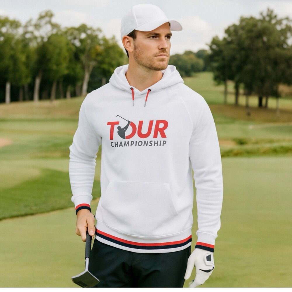 Barstool Sports Hoodie Mens XL White Golf Pullover Sweatshirt Logo Streetwear